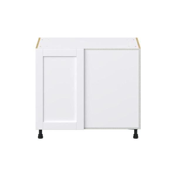 Hugo&Borg Rosemont 39 x 34.5 x 24.88 Glacier White Blind Corner Base Semi-Custom Cabinet