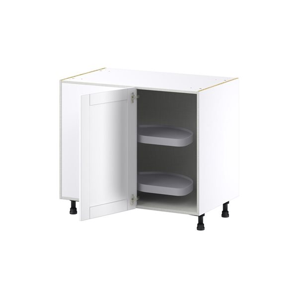 Hugo&Borg Rosemont 39 x 34.5 x 24.88 Glacier White Blind Corner Base Semi-Custom Cabinet