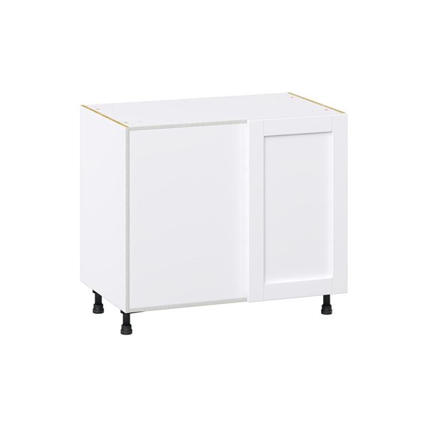 Hugo&Borg Rosemont 39 x 34.5 x 24.88 Glacier White Blind Corner Base Semi-Custom Cabinet