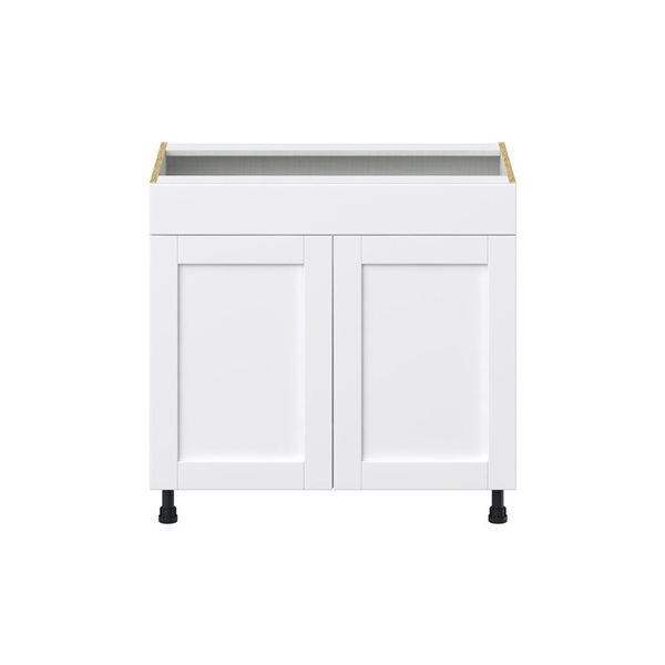 Hugo&Borg Rosemont 36 x 34.5 x 24.88 Glacier White Door Base Semi-Custom Cabinet