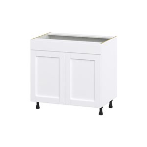 Hugo&Borg Rosemont 36 x 34.5 x 24.88 Glacier White Door Base Semi-Custom Cabinet