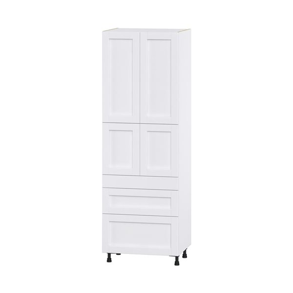 Hugo&Borg Rosemont 30 x 89.5 x 24.88 Glacier White Door And Drawer Pantry Semi-Custom Cabinet