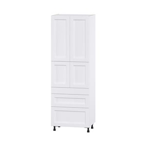 Hugo&Borg Rosemont 30 x 89.5 x 24.88 Glacier White Door And Drawer Pantry Semi-Custom Cabinet