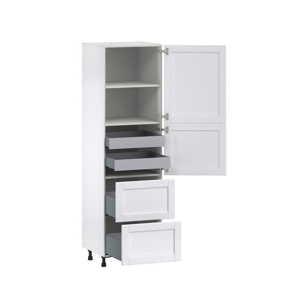 Hugo&Borg Rosemont 24 x 84.5 x 24.88 Glacier White Door And Drawer Pantry Semi-Custom Cabinet