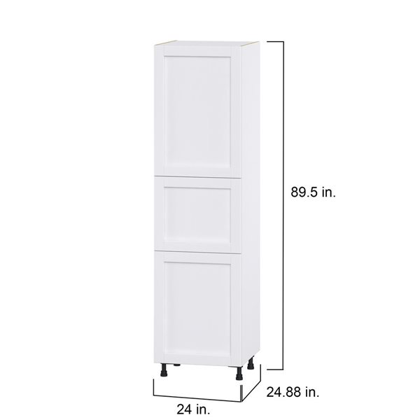 Hugo&Borg Rosemont 24 x 89.5 x 24.88 Glacier White Door And Drawer Pantry Semi-Custom Cabinet