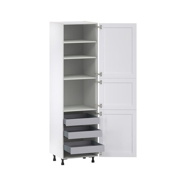 Hugo&Borg Rosemont 24 x 89.5 x 24.88 Glacier White Door And Drawer Pantry Semi-Custom Cabinet