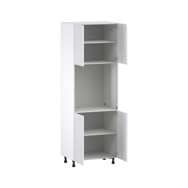 Hugo&Borg Rosemont 30 x 89.5 x 24.88 Glacier White Door Pantry Semi-Custom Cabinet