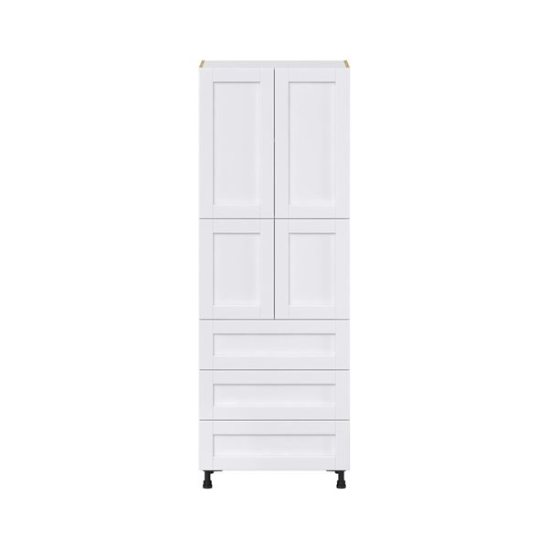 Hugo&Borg Rosemont 30 x 84.5 x 24.88 Glacier White Door And Drawer Pantry Semi-Custom Cabinet