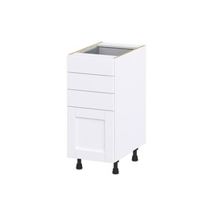 Hugo&Borg Rosemont 15 x 34.5 x 24.88 Glacier White Drawer Base Semi-Custom Cabinet