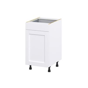 Hugo&Borg Rosemont 18 x 34.5 x 24.88 Glacier White Drawer Base Semi-Custom Cabinet