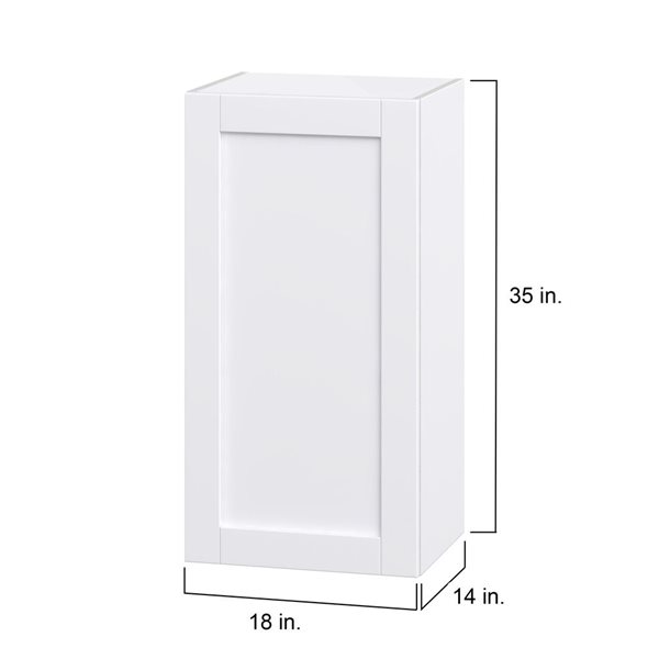 Hugo&Borg Rosemont 18 x 35 x 14.88 Glacier White Door Wall Semi-Custom Cabinet