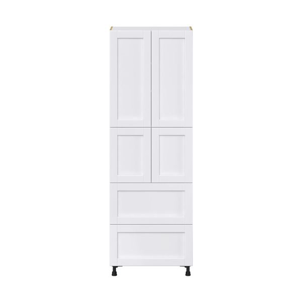 Hugo&Borg Rosemont 30 x 89.5 x 24.88 Glacier White Door And Drawer Pantry Semi-Custom Cabinet