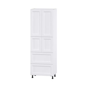 Hugo&Borg Rosemont 30 x 89.5 x 24.88 Glacier White Door And Drawer Pantry Semi-Custom Cabinet