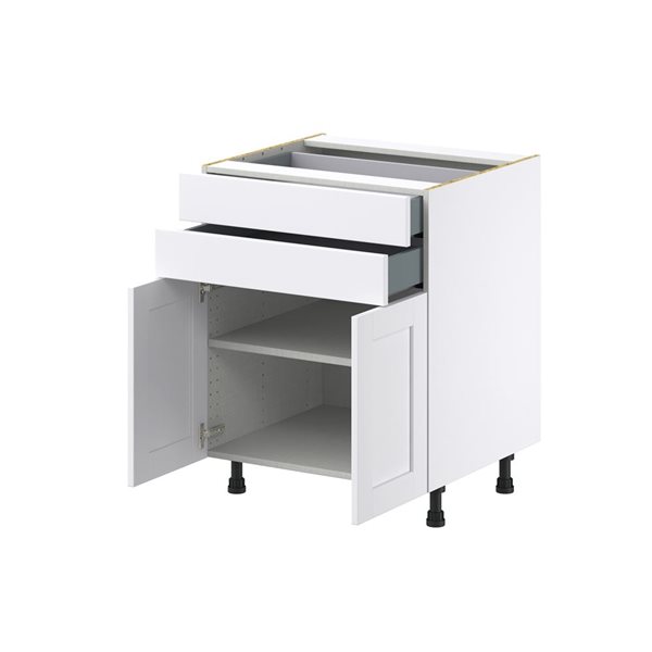 Hugo&Borg Rosemont 27 x 34.5 x 24.88 Glacier White Door And Drawer Base Semi-Custom Cabinet