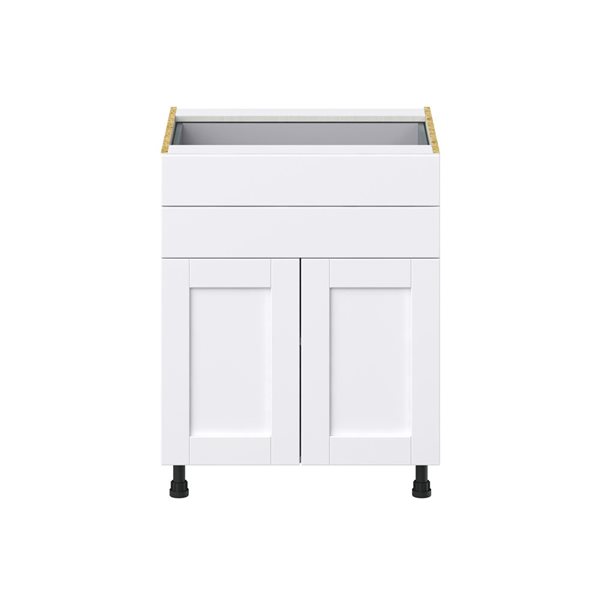 Hugo&Borg Rosemont 27 x 34.5 x 24.88 Glacier White Door And Drawer Base Semi-Custom Cabinet