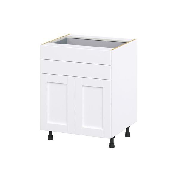 Hugo&Borg Rosemont 27 x 34.5 x 24.88 Glacier White Door And Drawer Base Semi-Custom Cabinet