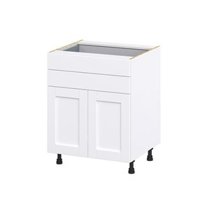 Hugo&Borg Rosemont 27 x 34.5 x 24.88 Glacier White Door And Drawer Base Semi-Custom Cabinet