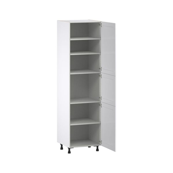 Hugo&Borg Rosemont 24 x 89.5 x 24.88 Glacier White Door Pantry Semi-Custom Cabinet