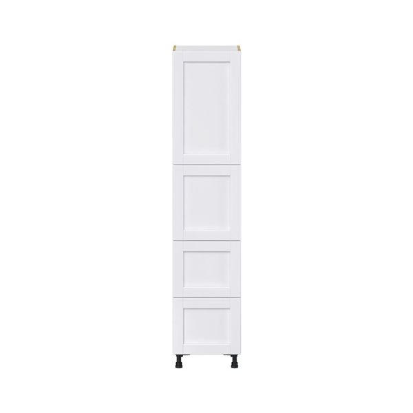 Hugo&Borg Rosemont 18 x 84.5 x 24.88 Glacier White Door And Drawer Pantry Semi-Custom Cabinet