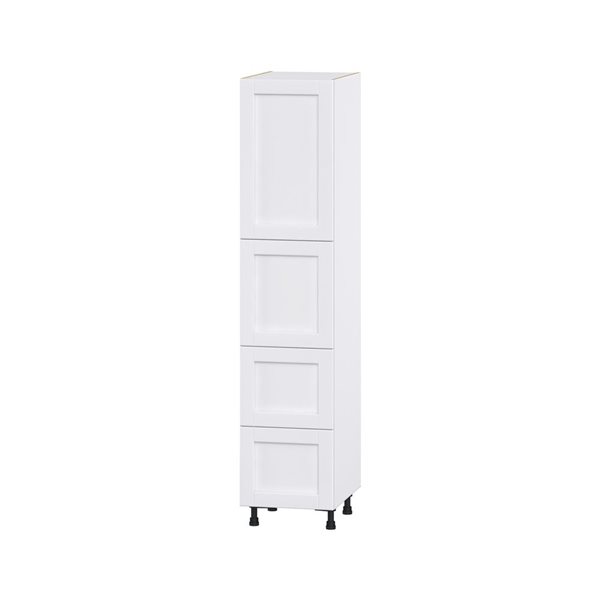 Hugo&Borg Rosemont 18 x 84.5 x 24.88 Glacier White Door And Drawer Pantry Semi-Custom Cabinet