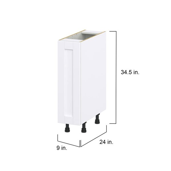 Hugo&Borg Rosemont 9 x 34.5 x 24.88 Glacier White Door Base Semi-Custom Cabinet