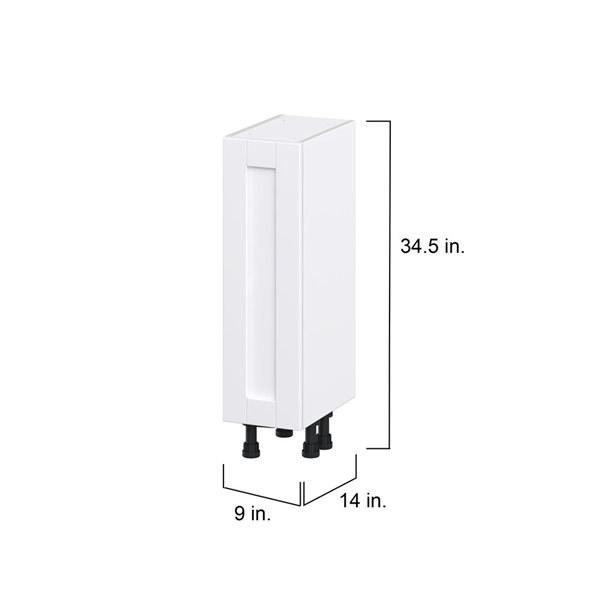 Hugo&Borg Rosemont 9 x 34.5 x 14.88 Glacier White Door Base Semi-Custom Cabinet