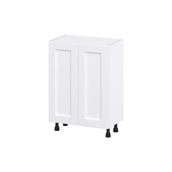 Hugo&Borg Rosemont 24 x 34.5 x 14.88 Glacier White Door And Drawer Base Semi-Custom Cabinet