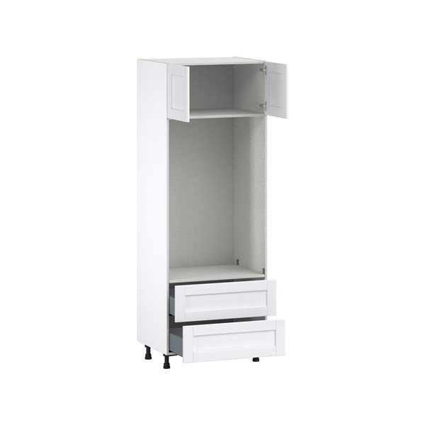 Hugo&Borg Rosemont 30 x 84.5 x 24.88 Glacier White Door And Drawer Pantry Semi-Custom Cabinet