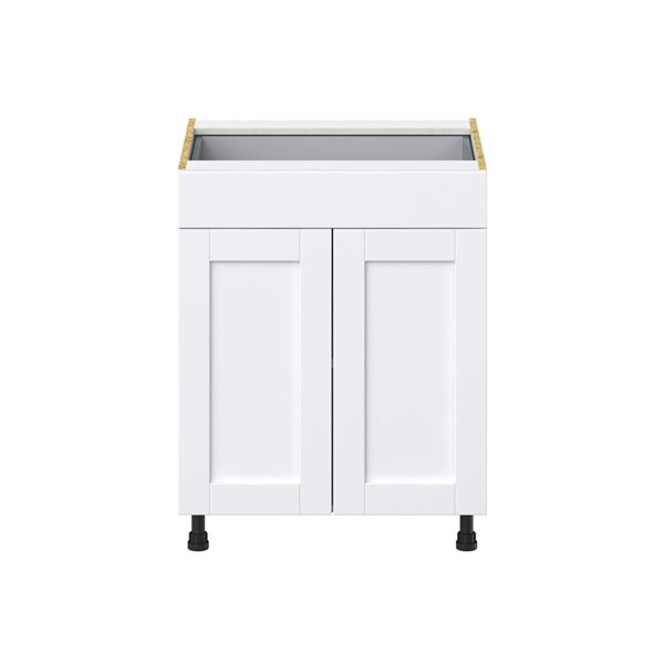 Hugo&Borg Rosemont 27 x 34.5 x 24.88 Glacier White Door And Drawer Base Semi-Custom Cabinet