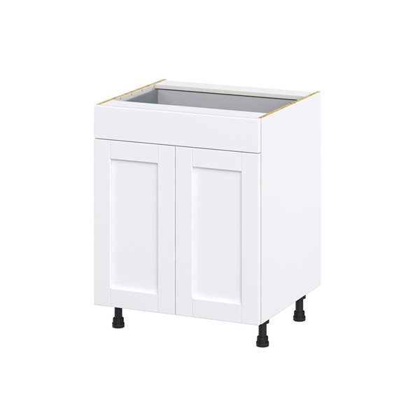 Hugo&Borg Rosemont 27 x 34.5 x 24.88 Glacier White Door And Drawer Base Semi-Custom Cabinet