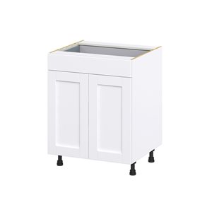 Hugo&Borg Rosemont 27 x 34.5 x 24.88 Glacier White Door And Drawer Base Semi-Custom Cabinet