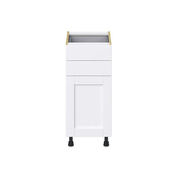 Hugo&Borg Rosemont 15 x 34.5 x 24.88 Glacier White Door And Drawer Base Semi-Custom Cabinet