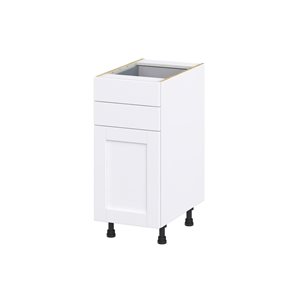 Hugo&Borg Rosemont 15 x 34.5 x 24.88 Glacier White Door And Drawer Base Semi-Custom Cabinet