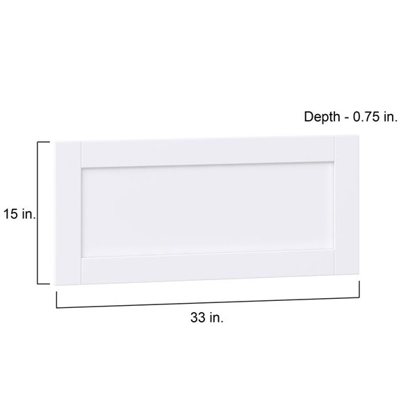 Hugo&Borg Rosemont  33 x 15 x 0.75 Cabinet Drawer Front White
