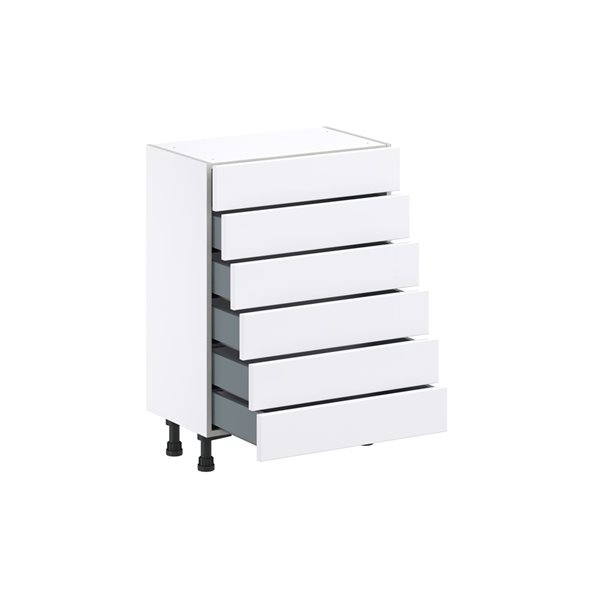 Hugo&Borg Rosemont 24 x 34.5 x 14.88 Glacier White Drawer Base Semi-Custom Cabinet