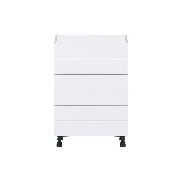 Hugo&Borg Rosemont 24 x 34.5 x 14.88 Glacier White Drawer Base Semi-Custom Cabinet