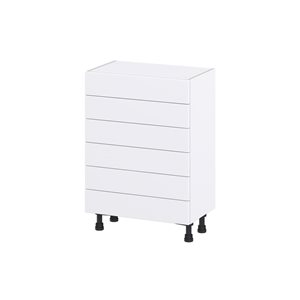 Hugo&Borg Rosemont 24 x 34.5 x 14.88 Glacier White Drawer Base Semi-Custom Cabinet