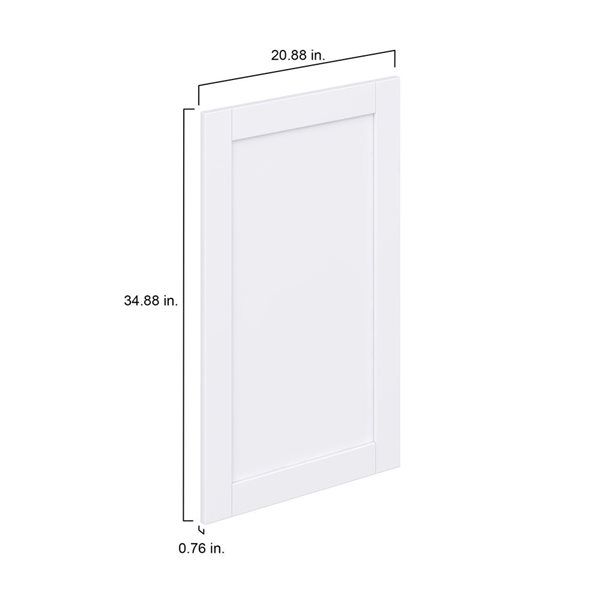 Hugo&Borg Rosemont  20.88 x 34.88 x 0.75 Cabinet Door Front White