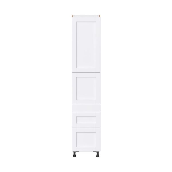 Hugo&Borg Rosemont 18 x 89.5 x 24.88 Glacier White Door And Drawer Pantry Semi-Custom Cabinet