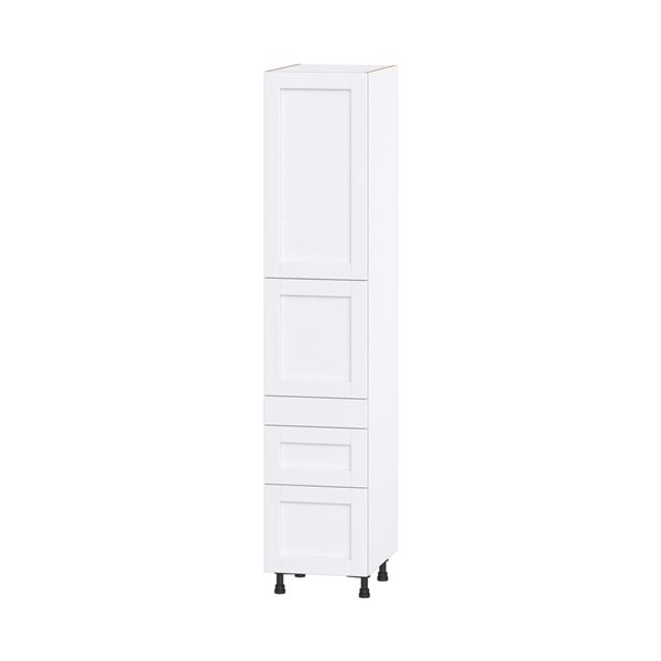 Hugo&Borg Rosemont 18 x 89.5 x 24.88 Glacier White Door And Drawer Pantry Semi-Custom Cabinet