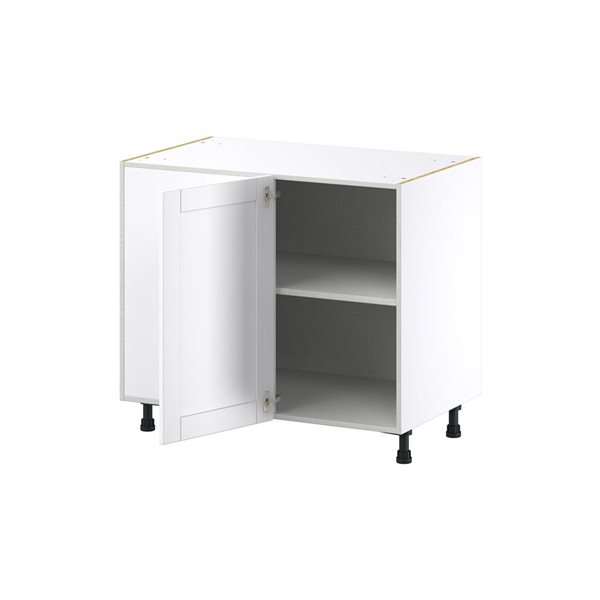 Hugo&Borg Rosemont 39 x 34.5 x 24.88 Glacier White Blind Corner Base Semi-Custom Cabinet