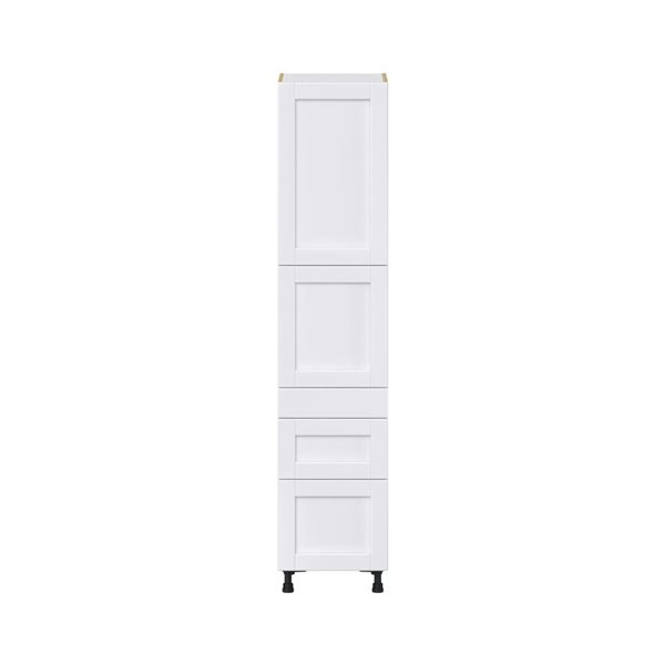 Hugo&Borg Rosemont 18 x 84.5 x 24.88 Glacier White Door And Drawer Pantry Semi-Custom Cabinet