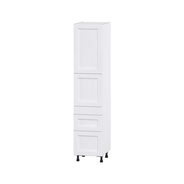 Hugo&Borg Rosemont 18 x 84.5 x 24.88 Glacier White Door And Drawer Pantry Semi-Custom Cabinet