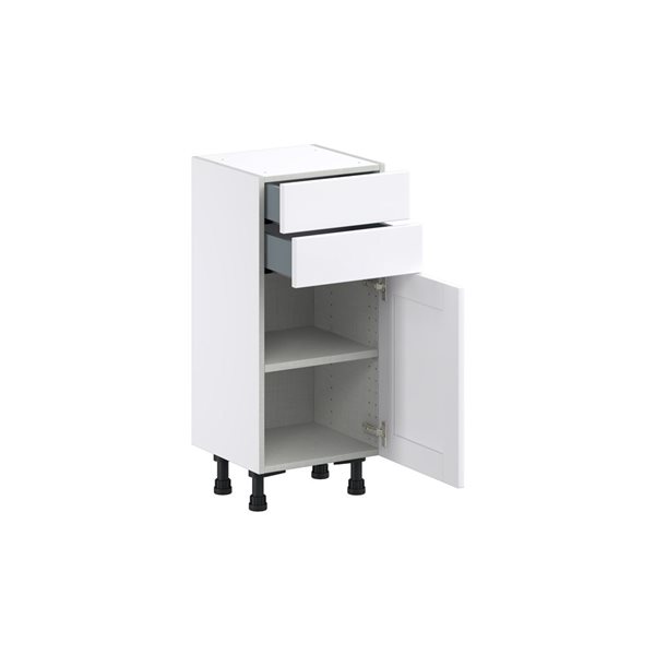 Hugo&Borg Rosemont 15 x 34.5 x 14.88 Glacier White Door And Drawer Base Semi-Custom Cabinet