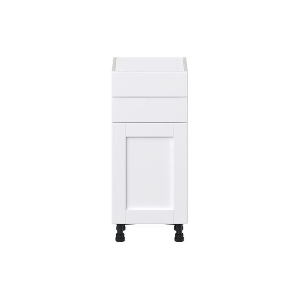 Hugo&Borg Rosemont 15 x 34.5 x 14.88 Glacier White Door And Drawer Base Semi-Custom Cabinet