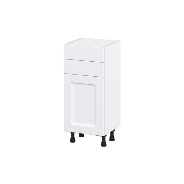 Hugo&Borg Rosemont 15 x 34.5 x 14.88 Glacier White Door And Drawer Base Semi-Custom Cabinet