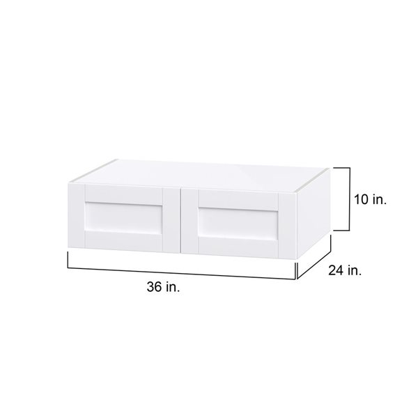 Hugo&Borg Rosemont 36 x 10 x 24.88 Glacier White Door Wall Semi-Custom Cabinet