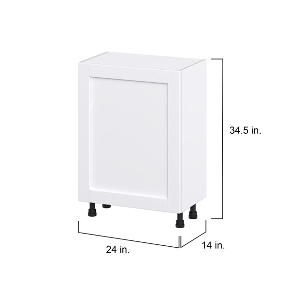 Hugo&Borg Rosemont 24 x 34.5 x 14.88 Glacier White Door And Drawer Base Semi-Custom Cabinet