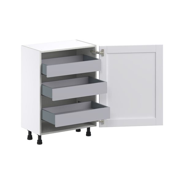 Hugo&Borg Rosemont 24 x 34.5 x 14.88 Glacier White Door And Drawer Base Semi-Custom Cabinet