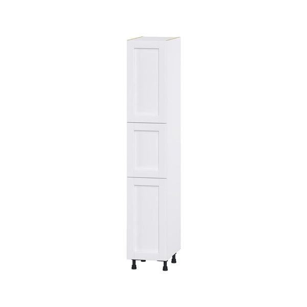 Hugo&Borg Rosemont 15 x 84.5 x 24.88 Glacier White Door And Drawer Pantry Semi-Custom Cabinet